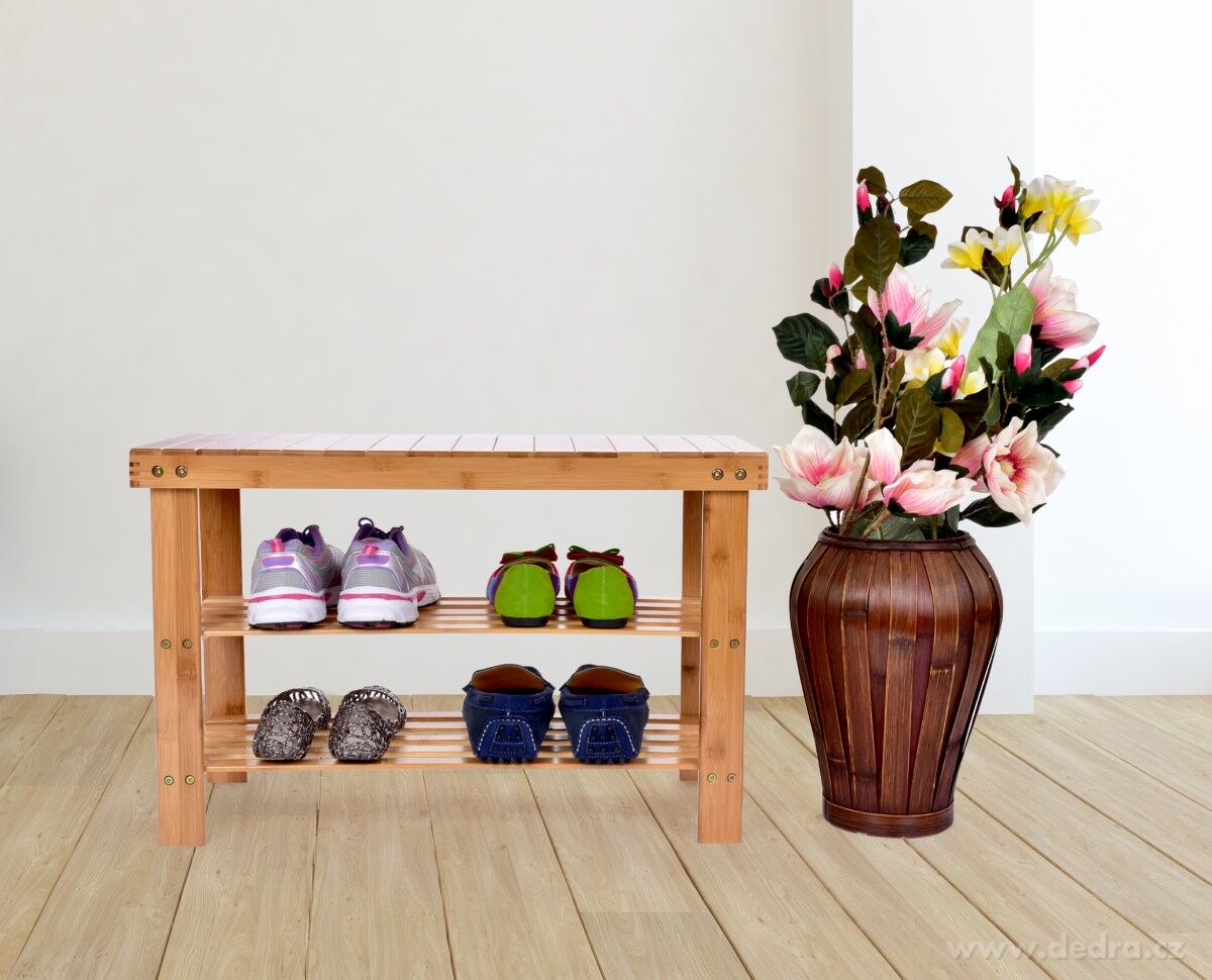 BAMBUSOVÝ BOTNÍK/LAVICE se 2 policemi GoEco® – náhled 3 | Grand Móda