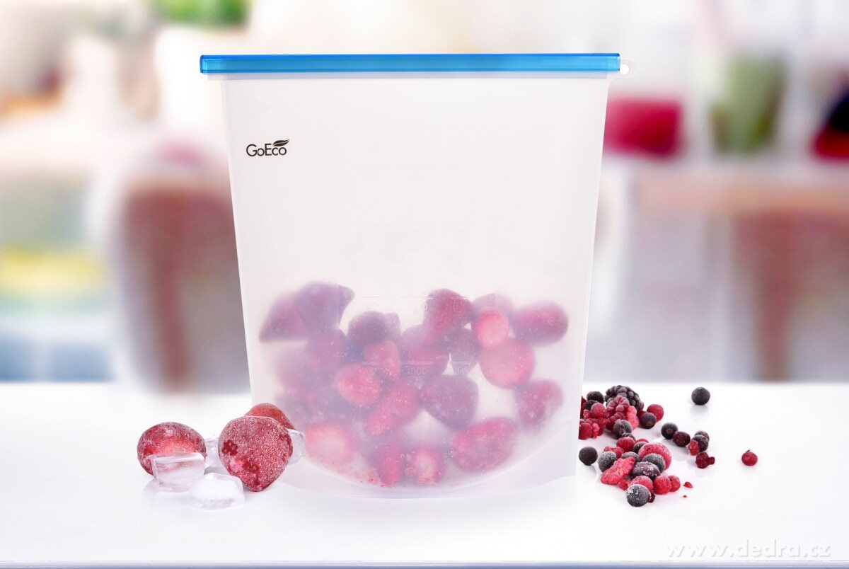 SILISÁČEK GoEco®, 4 L, silikonový sáček na potraviny s těsnicím klipem | Sáčky na potraviny | Grand Móda