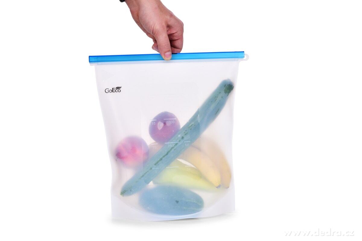 SILISÁČEK GoEco®, 4 L, silikonový sáček na potraviny s těsnicím klipem – náhled 2 | Grand Móda