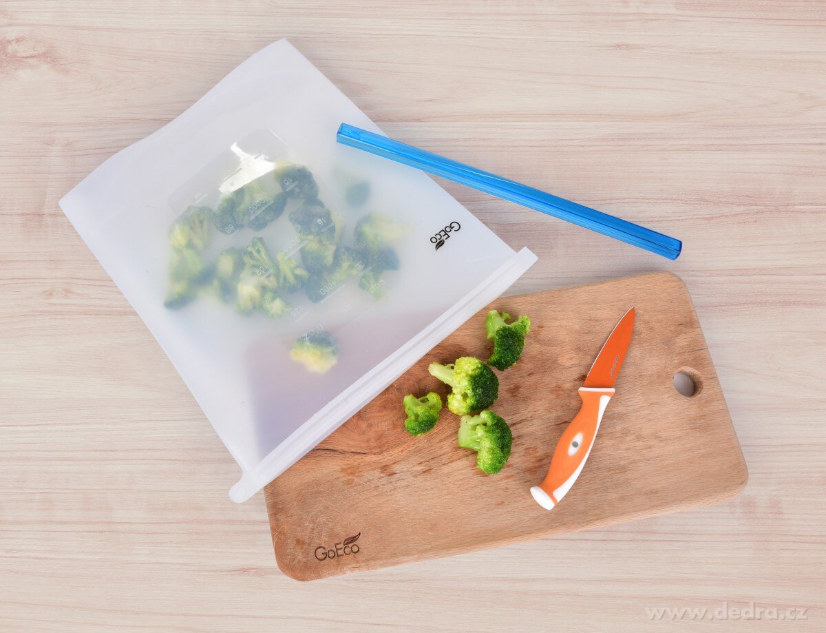 SILISÁČEK GoEco®, 4 L, silikonový sáček na potraviny s těsnicím klipem – náhled 3 | Grand Móda