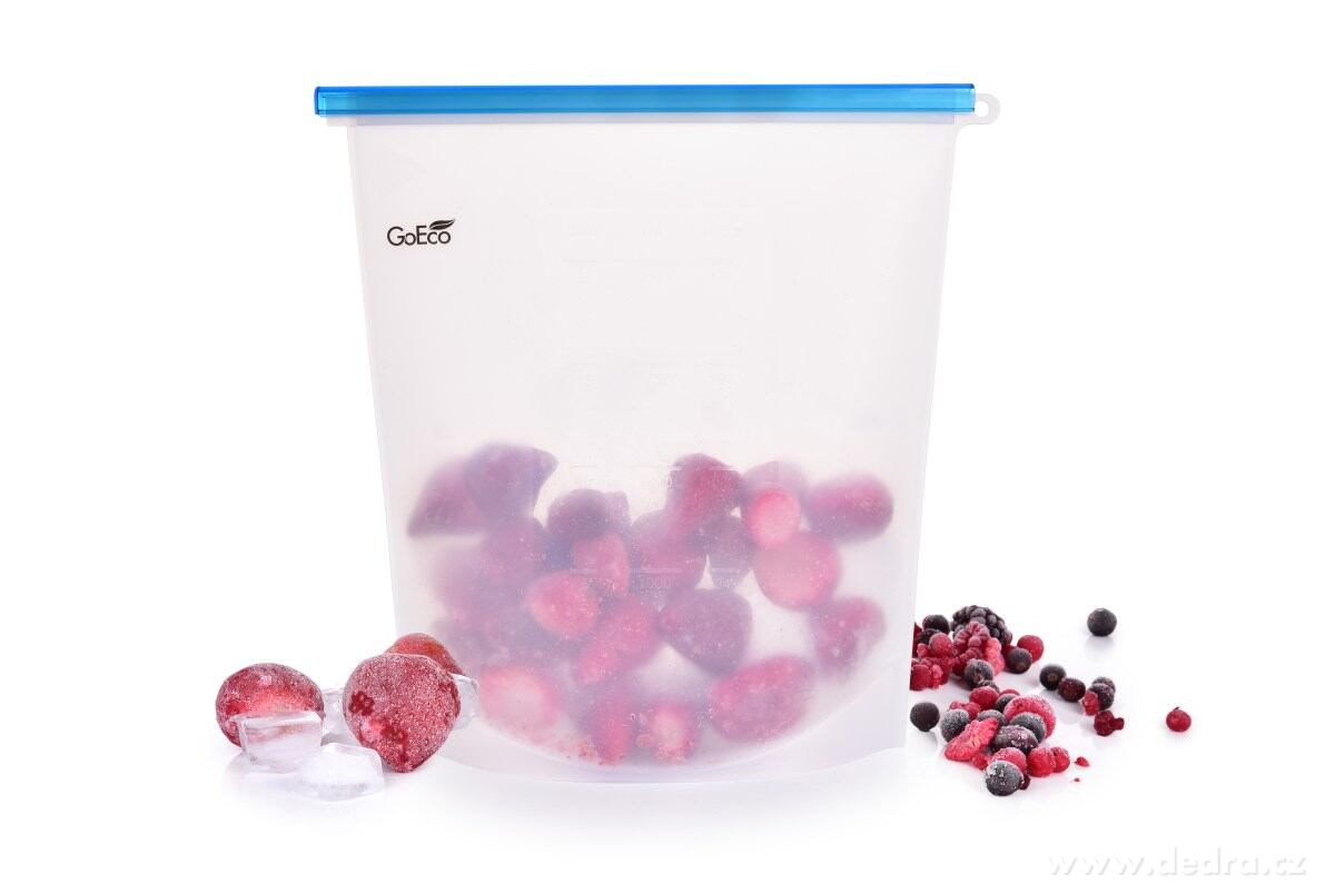 SILISÁČEK GoEco®, 4 L, silikonový sáček na potraviny s těsnicím klipem – náhled 4 | Grand Móda