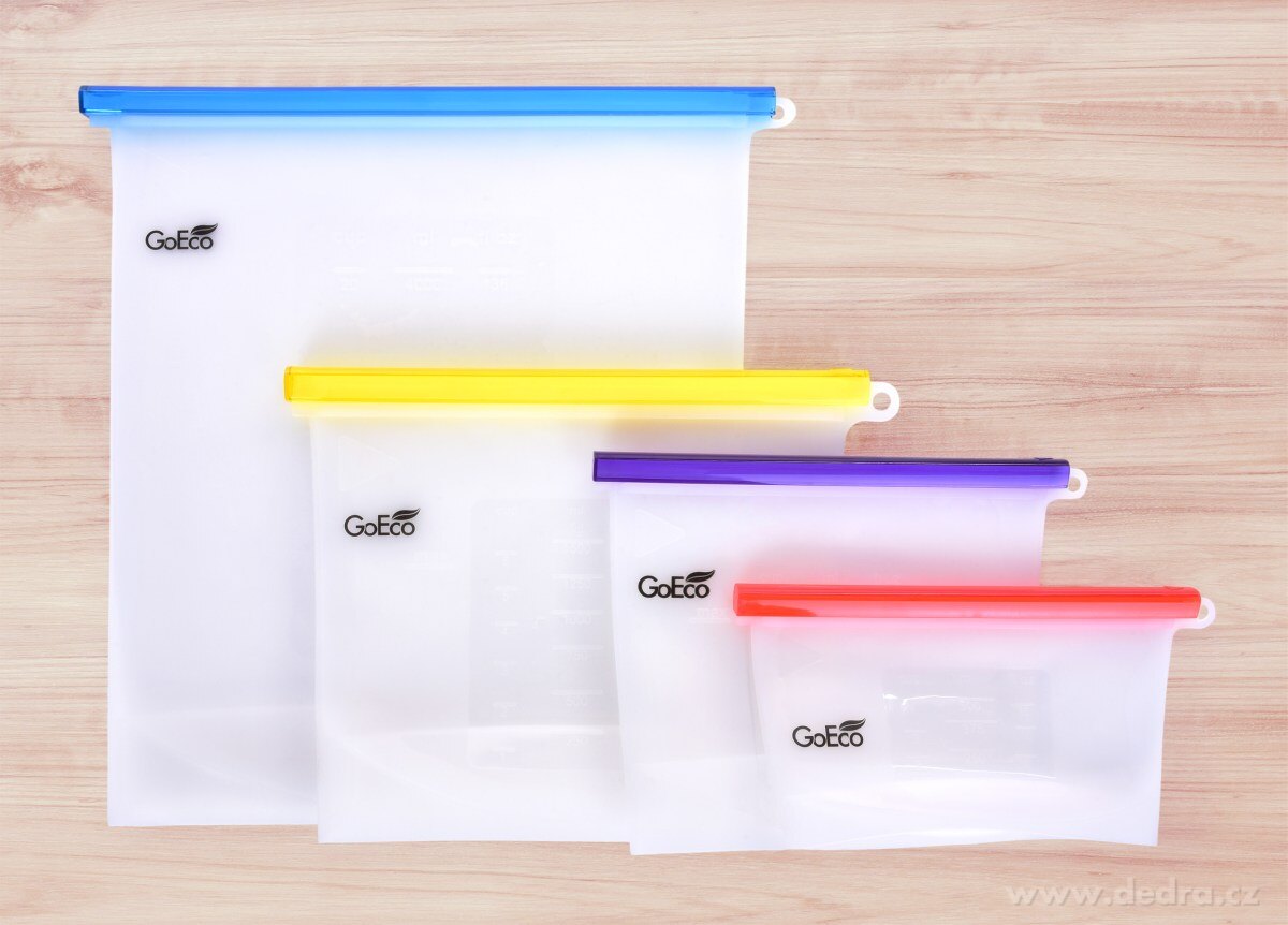 SILISÁČEK GoEco®, 4 L, silikonový sáček na potraviny s těsnicím klipem – náhled 6 | Grand Móda
