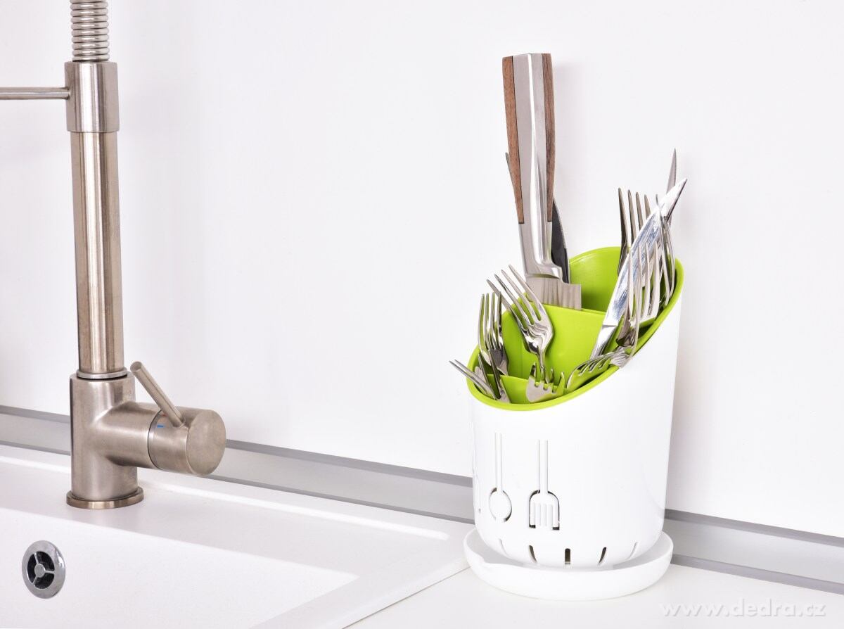DRENAGE, stojan & odkapávač na kuchyňské náčiní a příbory, ⌀12 × v 18, 5 cm – náhled 3 | Grand Móda