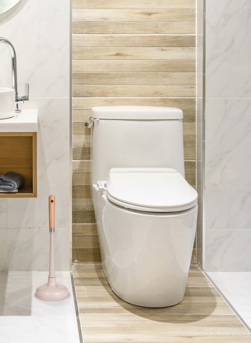 NATURAL, Velký gumový zvon na odpady, buková rukojeť, 43 cm – náhled 3 | Grand Móda