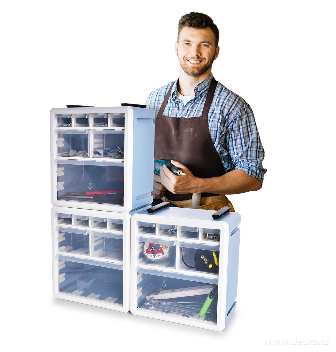 ŠROUBOVNÍK, praktický spojovatelný organizér box se 7 zásuvkami – náhled 5 | Grand Móda