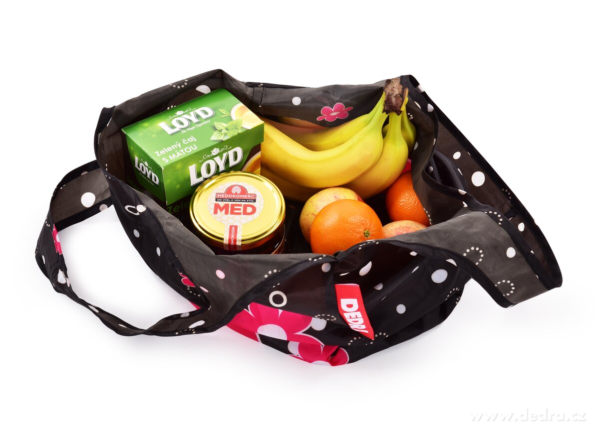 Nákupní skládací textilní taška, DAISY FLOWERS CITYBAG – náhled 3 | Grand Móda