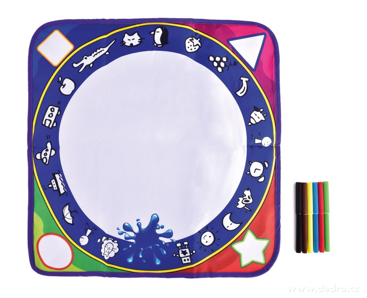 KREATIVO, omyvatelná kreslící podložka + 6 barevných fixů, pratelné & znovupoužitelné – náhled 2 | Grand Móda