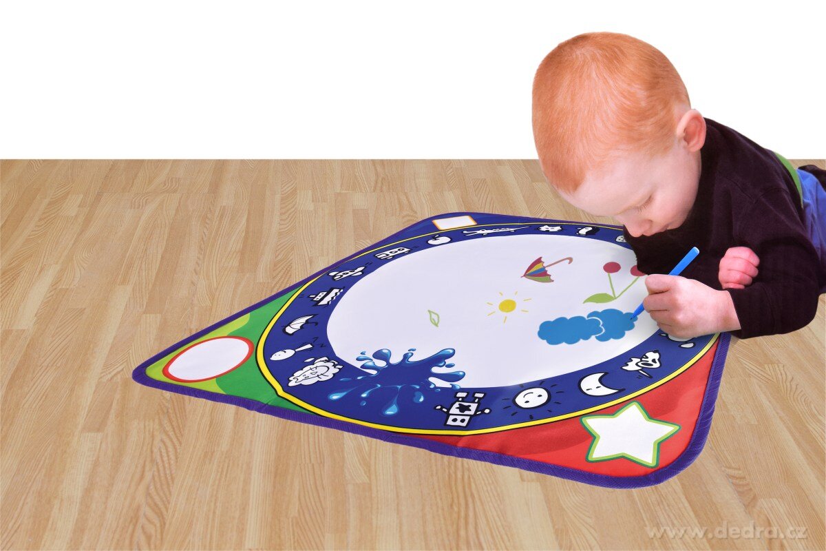 KREATIVO, omyvatelná kreslící podložka + 6 barevných fixů, pratelné & znovupoužitelné – náhled 3 | Grand Móda