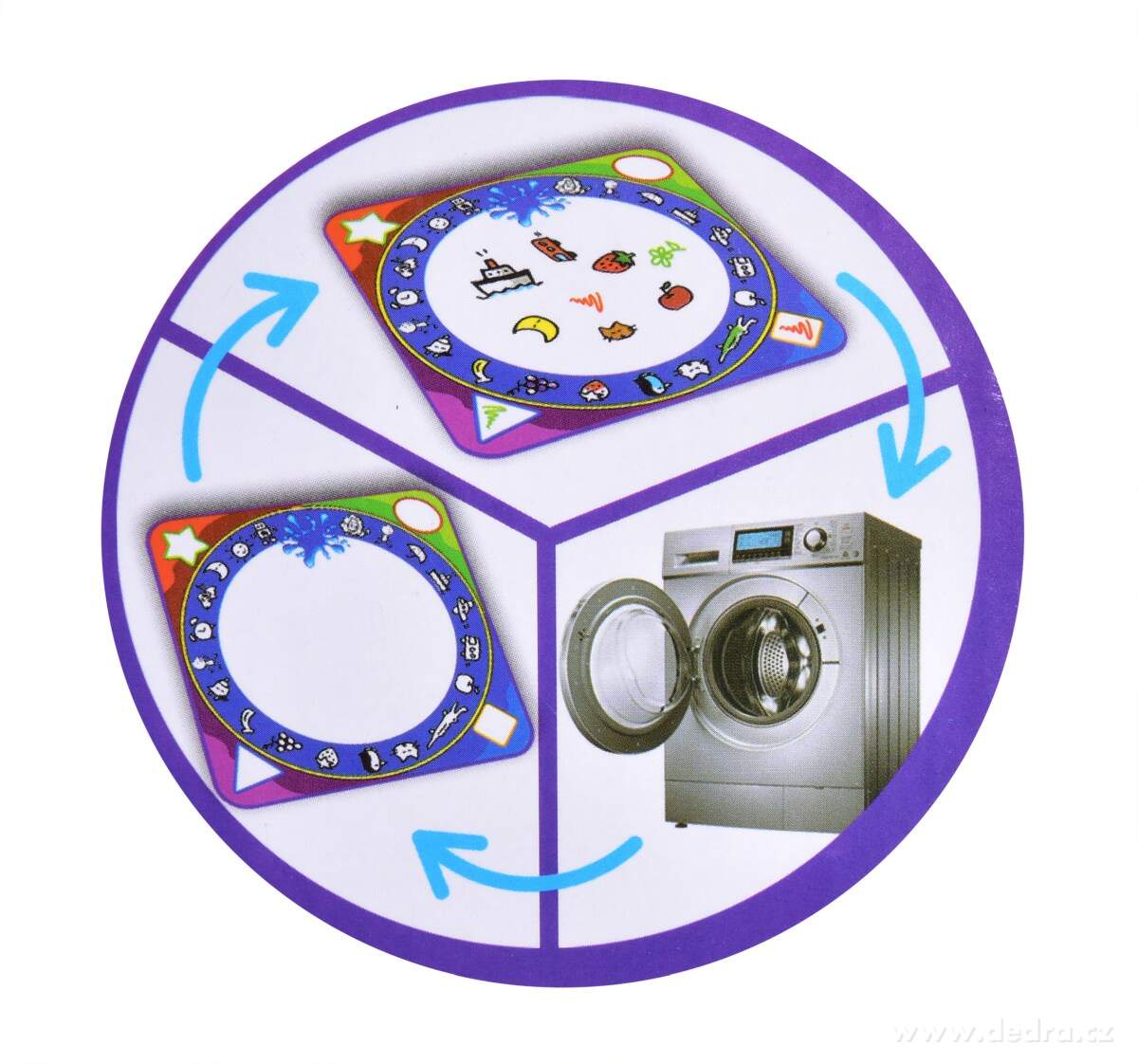 KREATIVO, omyvatelná kreslící podložka + 6 barevných fixů, pratelné & znovupoužitelné – náhled 6 | Grand Móda