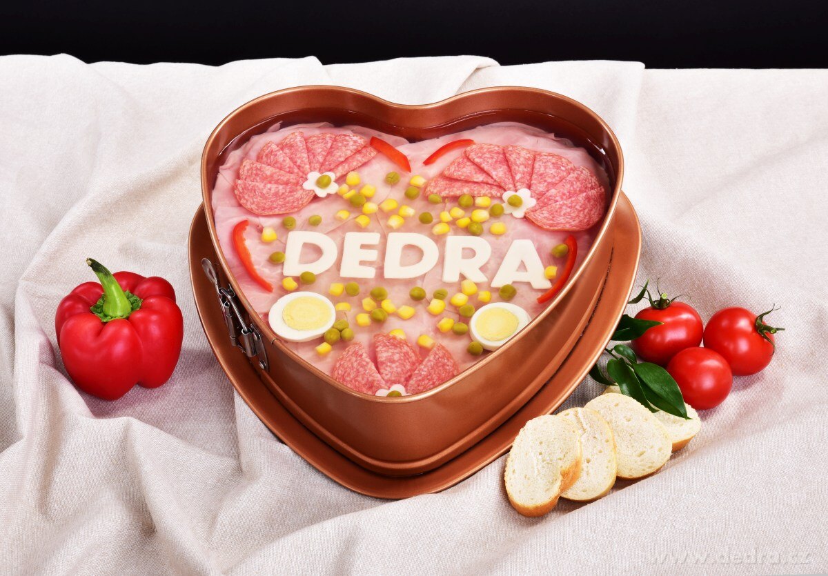 30 cm DORTOVÁ rozkládací forma VELKÉ SRDCE, BIOPAN® GOLD – náhled 4 | Grand Móda