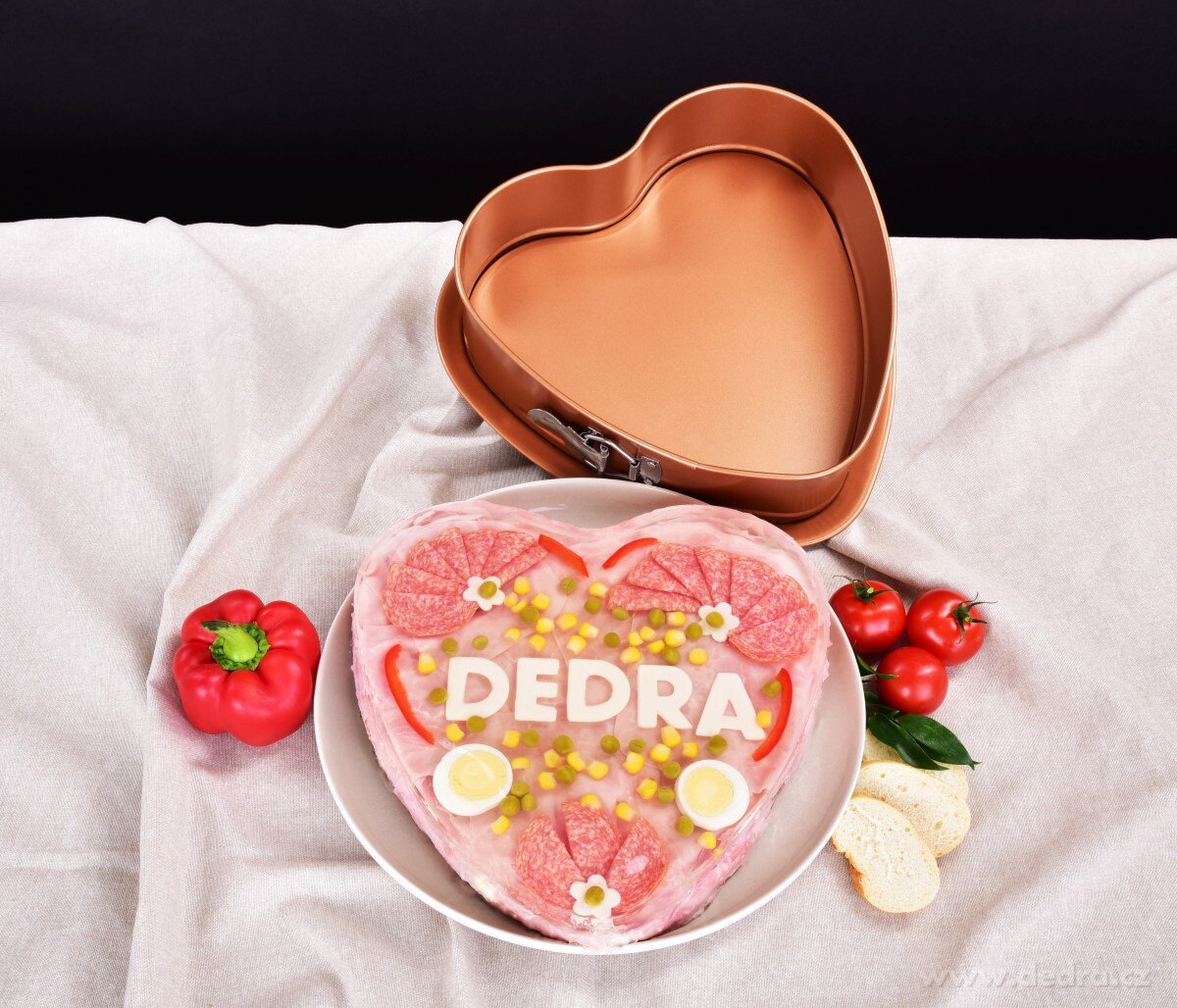 30 cm DORTOVÁ rozkládací forma VELKÉ SRDCE, BIOPAN® GOLD – náhled 6 | Grand Móda