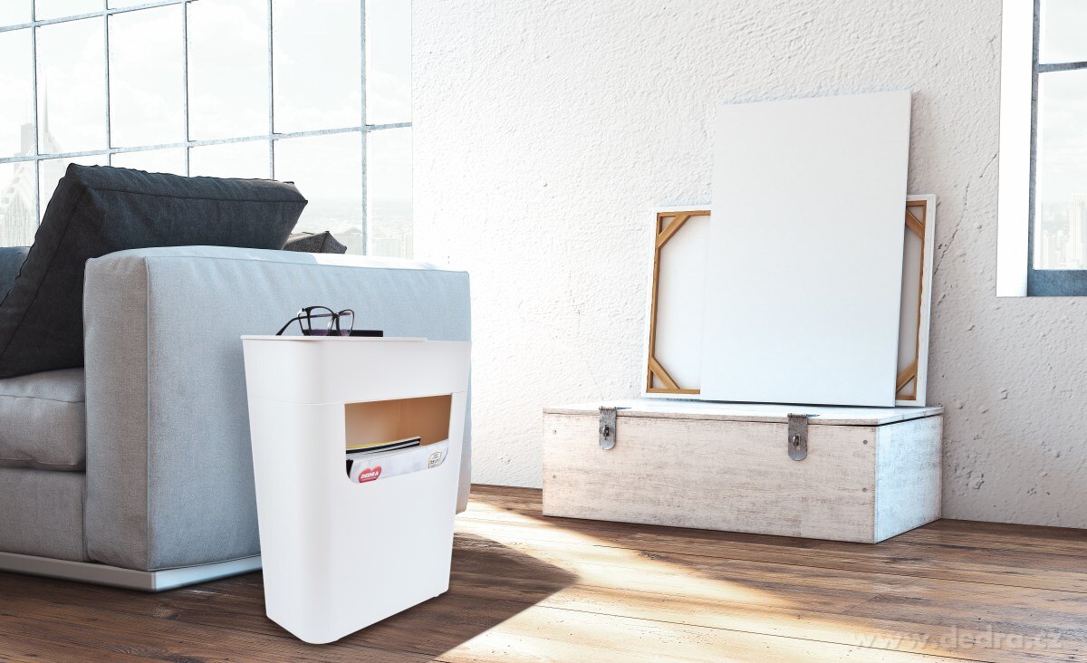 TROLLEY, víceúčelový pojízdný box na kolečkách se stojanem na časopisy, úložný box & stolek ke gauči – náhled 3 | Grand Móda