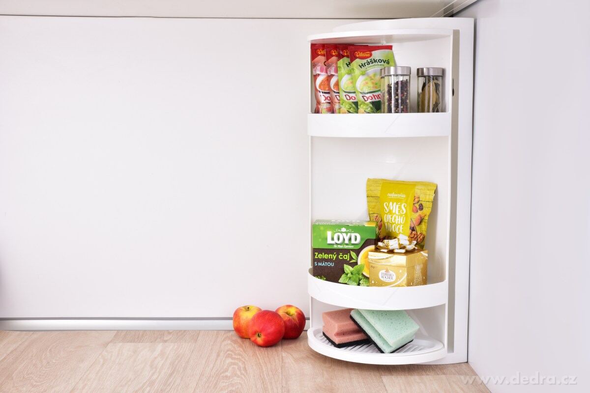 360° otočná uzavírací rohová police CARROUSEL do kuchyně i koupelny – náhled 3 | Grand Móda
