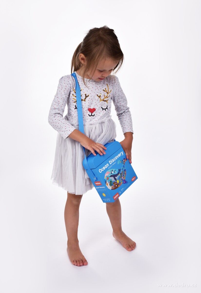 PUZZLE OCEÁN, 108 ks puzzle ve tvaru velryby, s kufříkem & popruhem – náhled 4 | Grand Móda