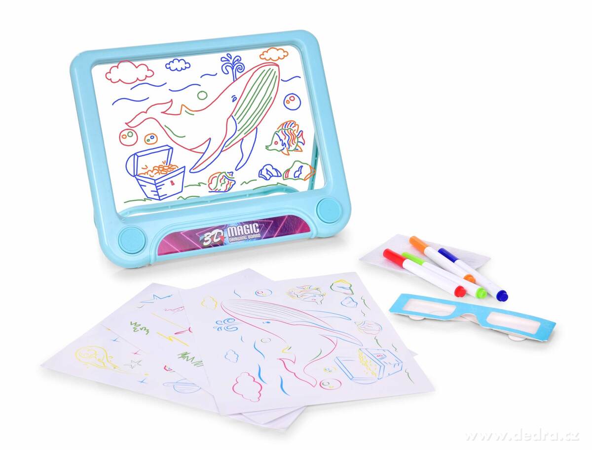 3D KOUZELNÁ KRESLÍCÍ TABULKA s LED osvětlením a 3D brýlemi | Tvořivé hraní ­čîł | Grand Móda