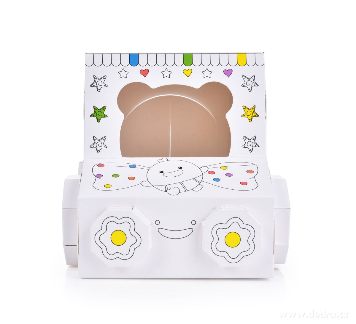 CREATE&PLAY, 3D skládací omalovánka AUTO, 42 cm, z recyklovaného kartonu + fixy s korektorem – náhled 2 | Grand Móda