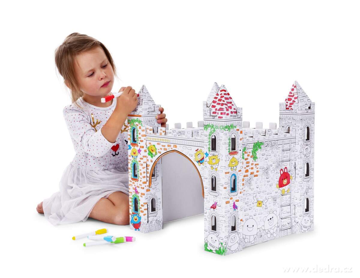 42 cm skládací 3D omalovánka "sestav a vymaluj si sám", HRAD – náhled 3 | Grand Móda