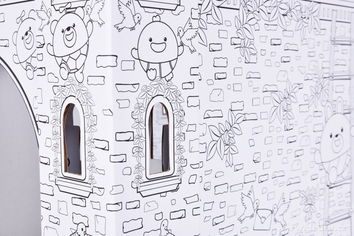 42 cm skládací 3D omalovánka "sestav a vymaluj si sám", HRAD – náhled 5 | Grand Móda