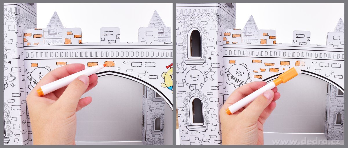 42 cm skládací 3D omalovánka "sestav a vymaluj si sám", HRAD – náhled 6 | Grand Móda