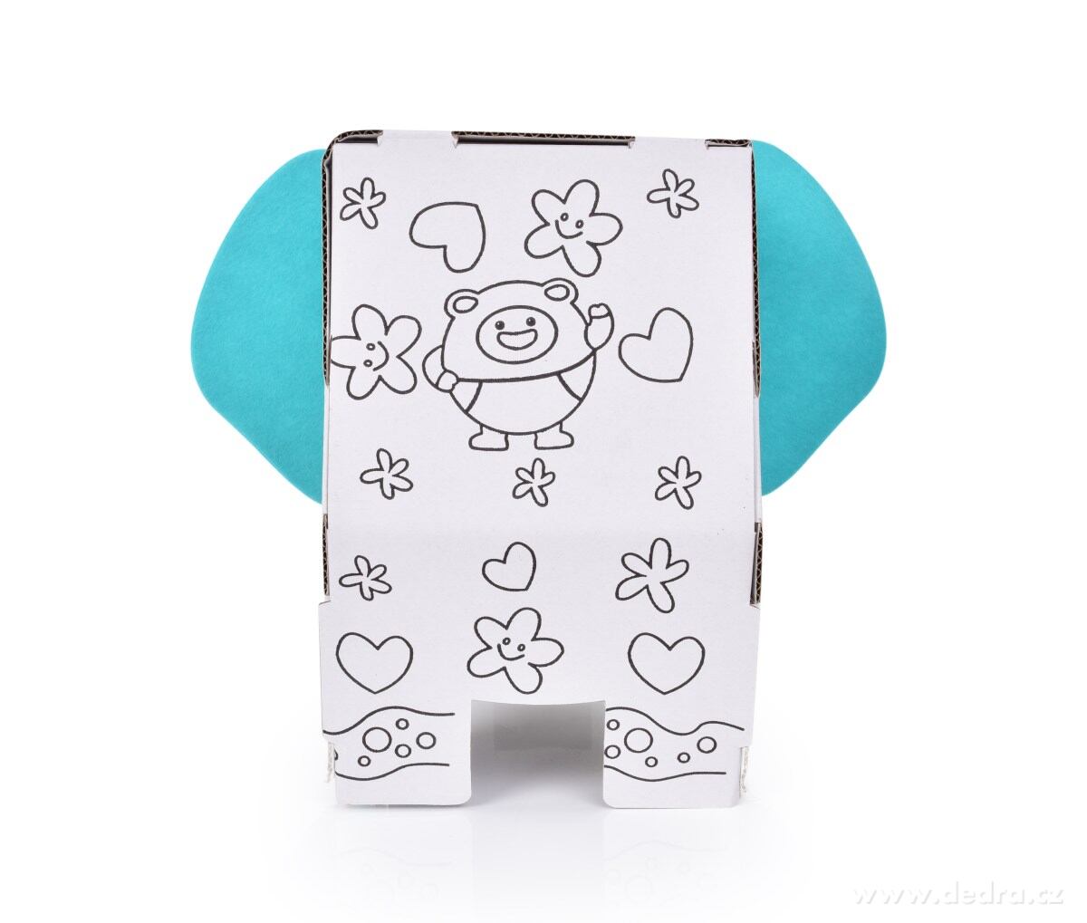 34 cm Skládací 3D omalovánka "sestav a vymaluj si sám", SLON, hraje a svítí – náhled 5 | Grand Móda