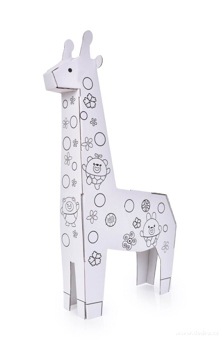 53 cm Skládací 3D omalovánka "sestav a vymaluj si sám", ŽIRAFA, hraje a svítí – náhled 2 | Grand Móda