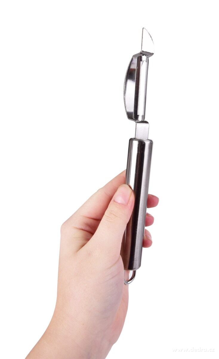 GOURMET, nerezová kuchyňská škrabka, 5 cm, pilková čepel s vykrajovátkem – náhled 5 | Grand Móda