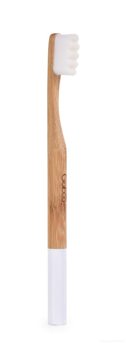 GoEco® BAMBOO, Zubní kartáček 10 000 vláken, Ultra jemné a husté štětinky, bílý – náhled 6 | Grand Móda