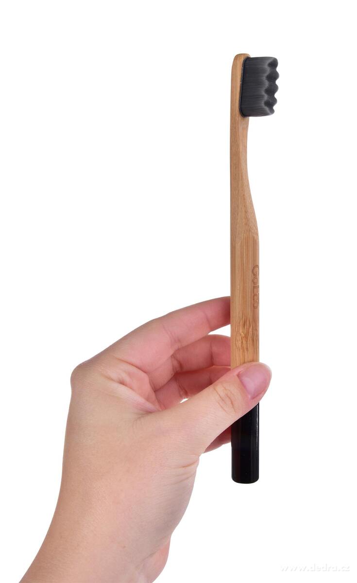 SADA 1+1 | GoEco┬« BAMBOO | zubn├ş kart├í─Źek | 10 000 vl├íken | ultra jemn├ę a hust├ę ┼ít─Ťtinky | ─Źern├Ż - obr├ízek 3 | Manu├íln├ş kart├í─Źky | Grand M├│da