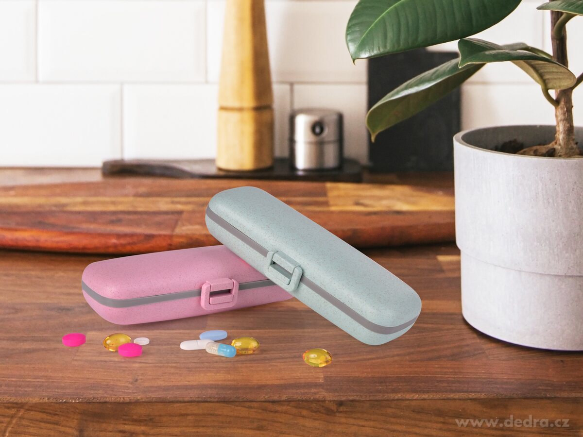 LÉKOVNÍK/VITAMÍNOVNÍK, zásobník na léky a vitamíny, z bambusové vlákniny a obilí – náhled 3 | Grand Móda