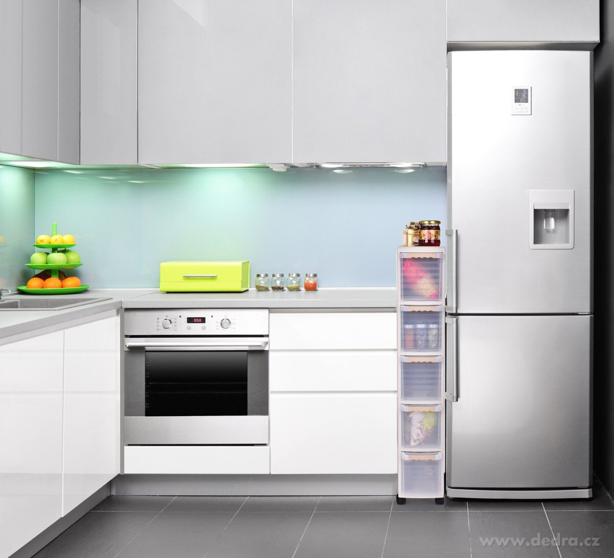 Pojízdný regál SLIM BOX 18 cm – náhled 3 | Grand Móda