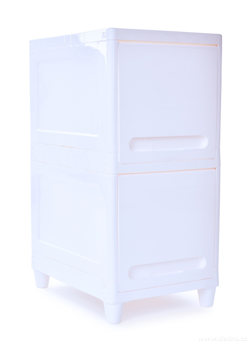 REGAL, skříňka se zavíracími výklopnými policemi, 2patrový regál na úklidové a koupelnové potřeby, výška 62 cm | Police, regály a stojany | Grand Móda