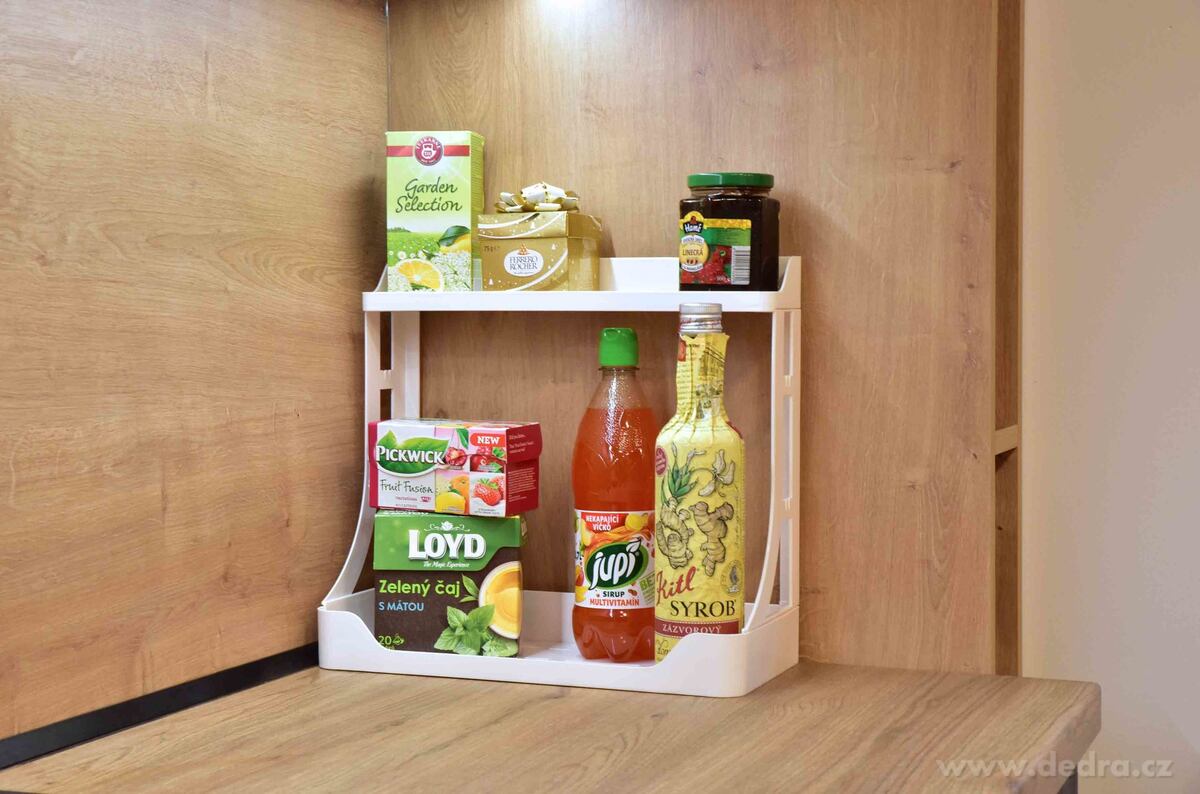 Dvoupatrová polička na kořenky a dochucovadla – náhled 3 | Grand Móda