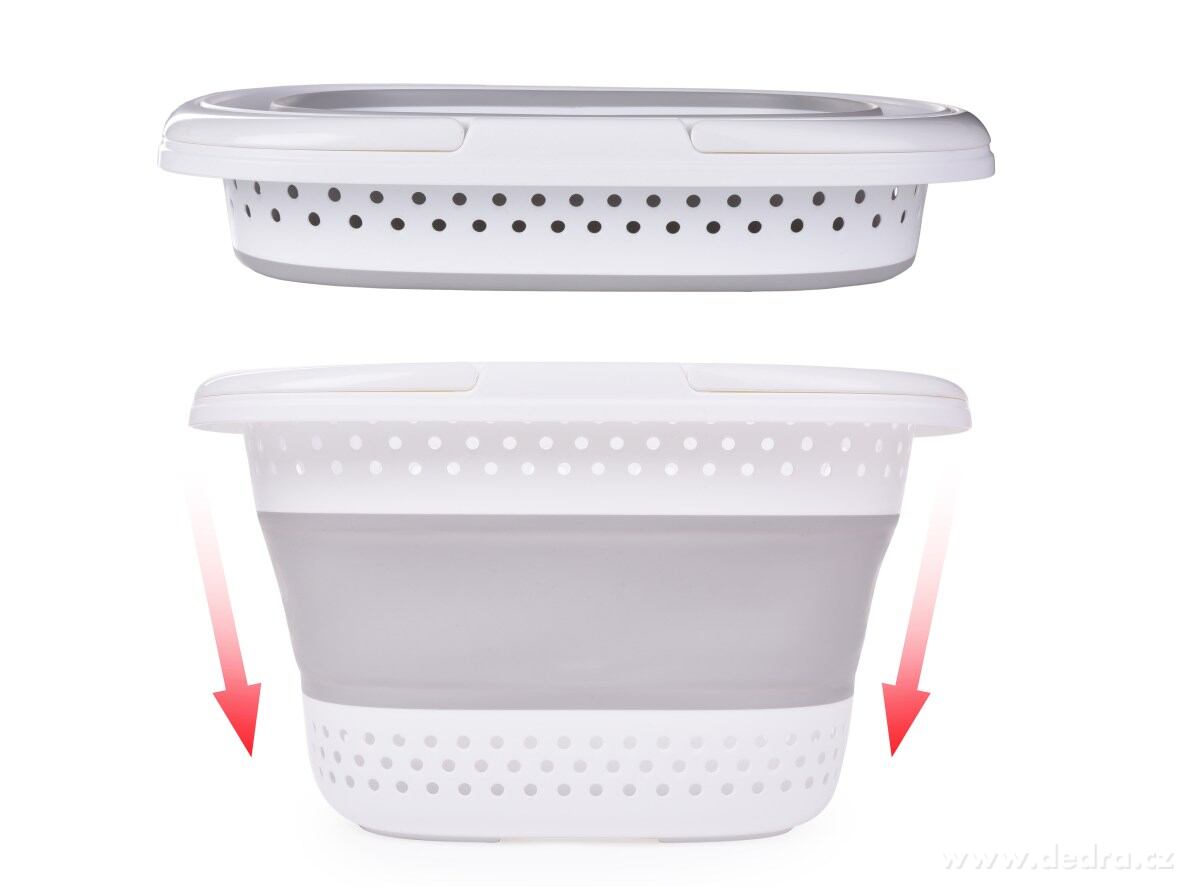 COMPACTOR, univerzální skládací koš 50 cm se dvěma madly, na přenášení, ukládání i nákupy | Vychytávky do koupelny | Grand Móda