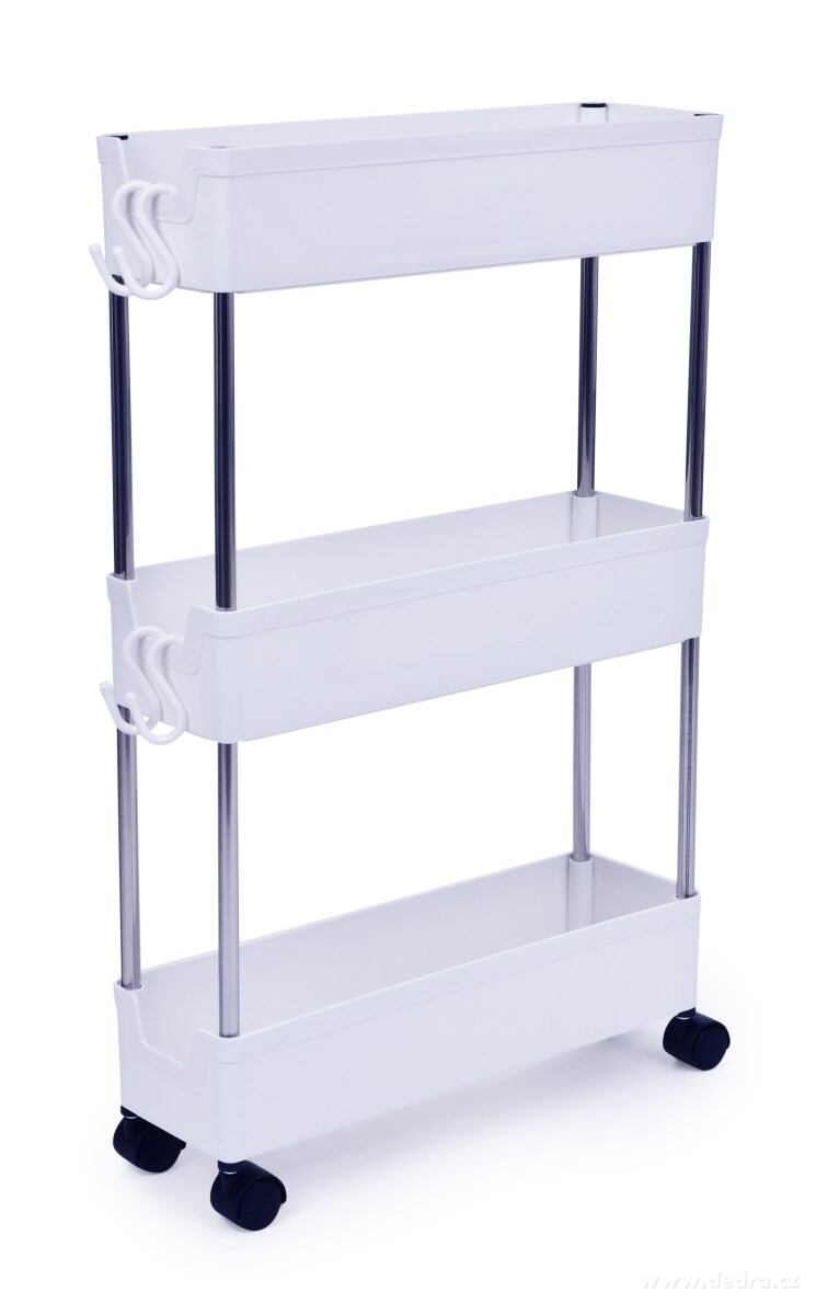 Pojízdný regál SLIM STEEL 12 cm do úzkých prostor | Police, regály a stojany | Grand Móda