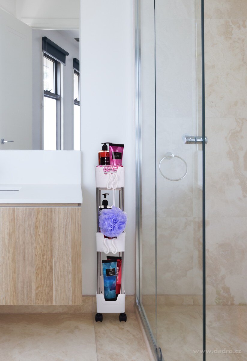 Pojízdný regál SLIM STEEL 12 cm do úzkých prostor – náhled 3 | Grand Móda