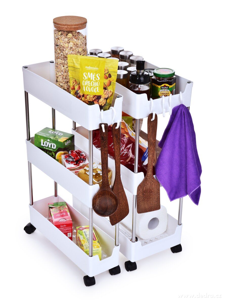 Pojízdný regál SLIM STEEL 12 cm do úzkých prostor – náhled 6 | Grand Móda