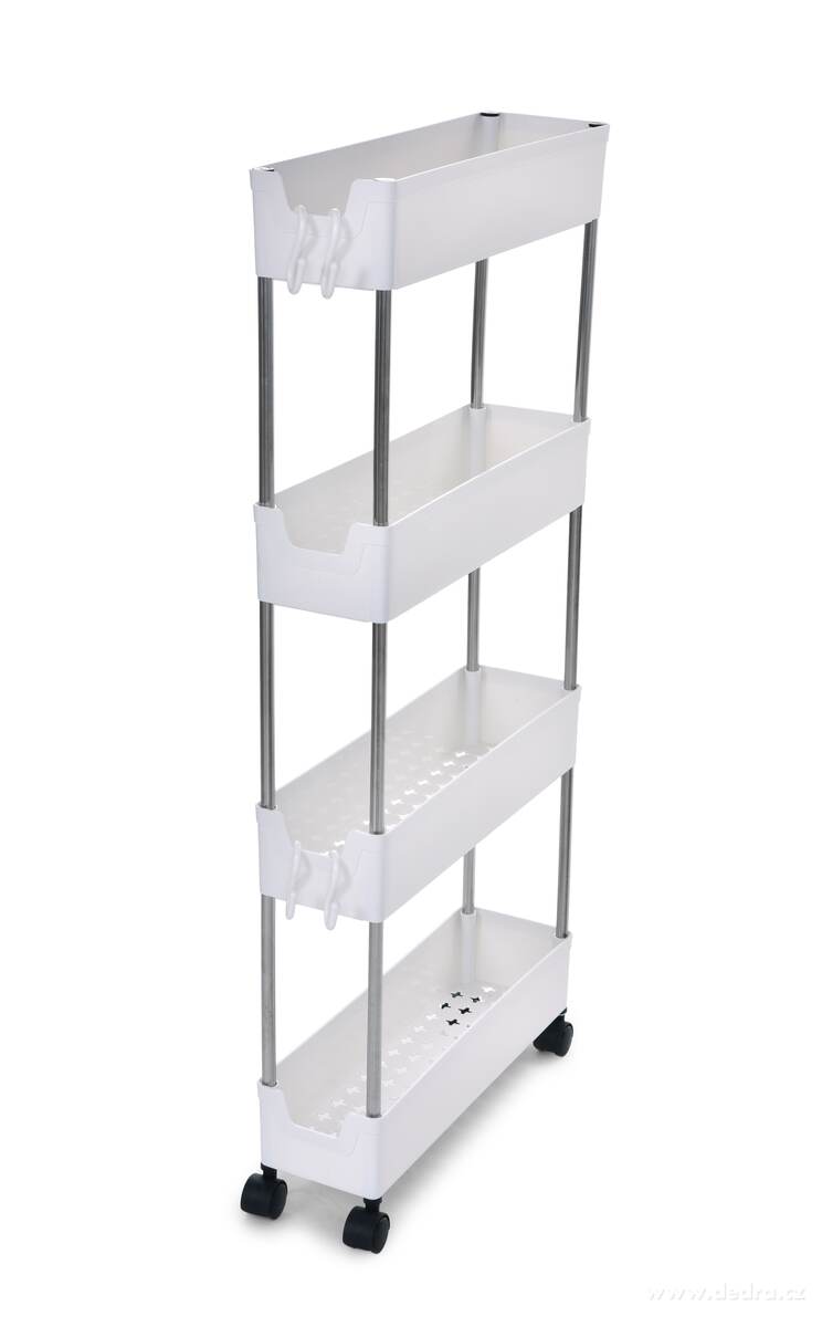 Pojízdný regál SLIM STEEL 12 cm do úzkých prostor | Police, regály a stojany | Grand Móda