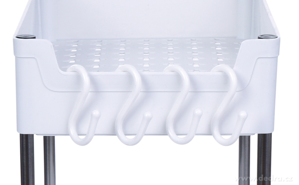 Pojízdný regál SLIM STEEL 21 cm do úzkých prostor, 3 patrový – náhled 5 | Grand Móda