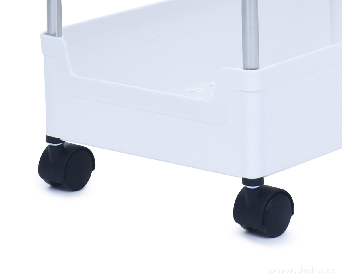 Pojízdný regál SLIM STEEL 21 cm do úzkých prostor, 3 patrový – náhled 6 | Grand Móda