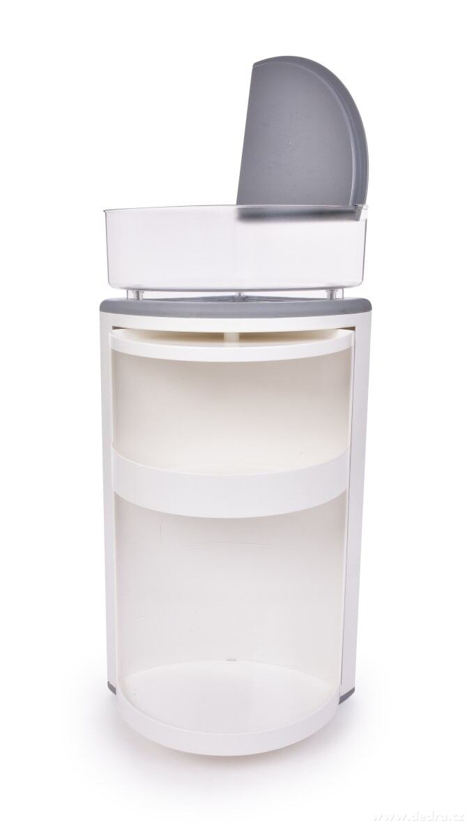 360° otočná uzavírací rohová police CARROUSEL s vrchní transparentní částí – náhled 6 | Grand Móda