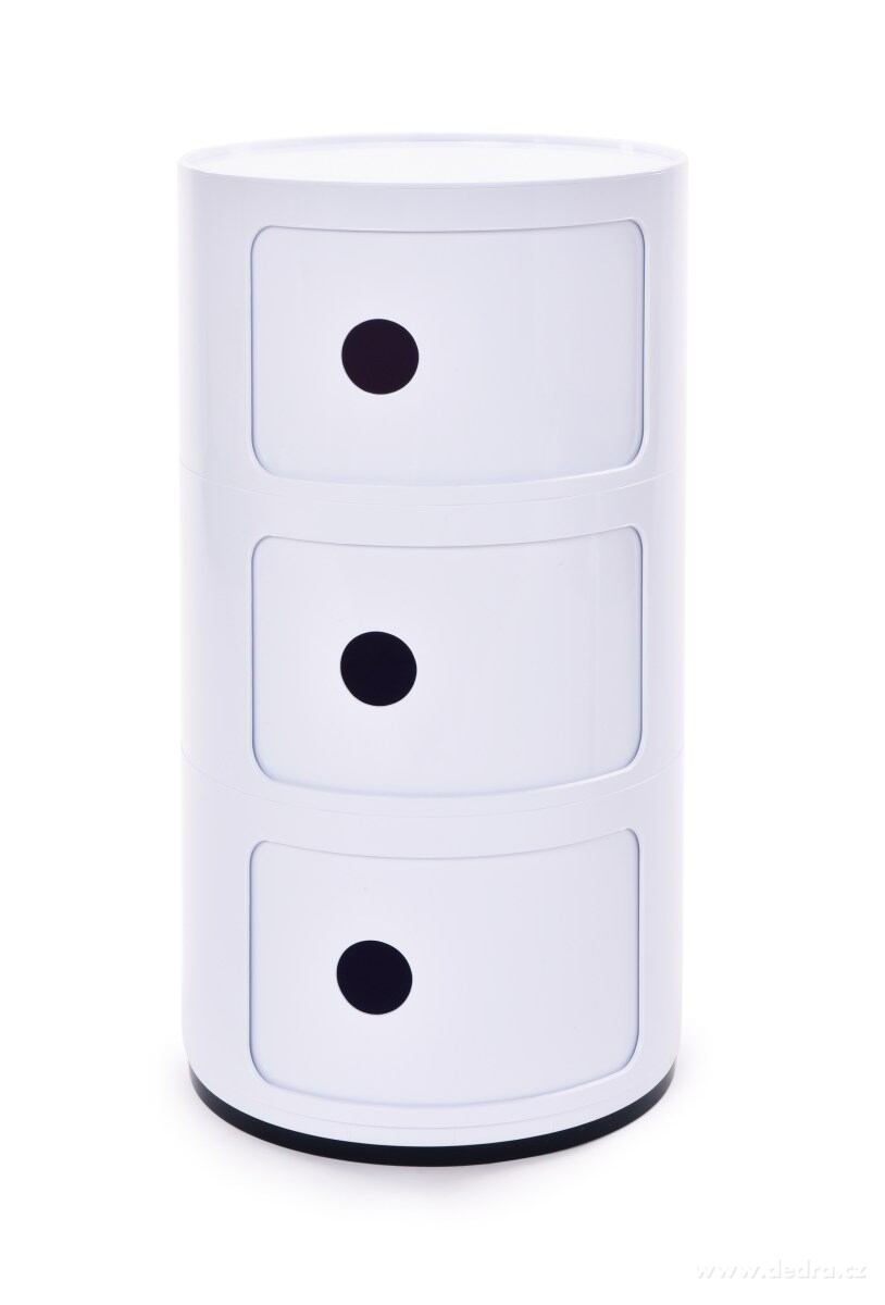 Kulatá skříňka a stolek s posuvnými dvířky ROUND REGAL | Vychytávky pro skladování | Grand Móda