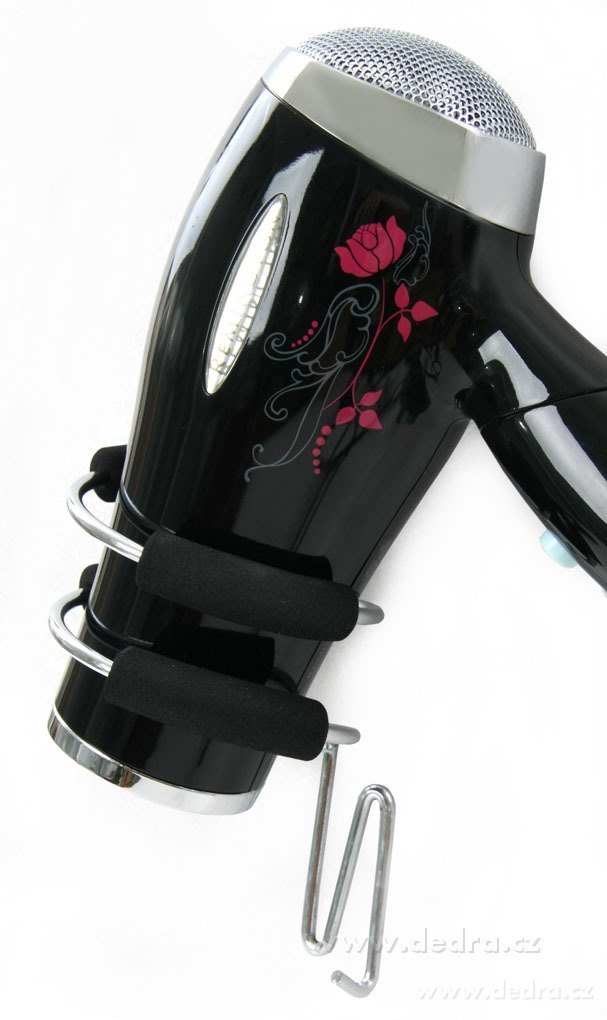 FÉNOCHŇAP, Kovový držák na fén, nástěnný úchyt se šroubky, Ø 6 cm – náhled 6 | Grand Móda