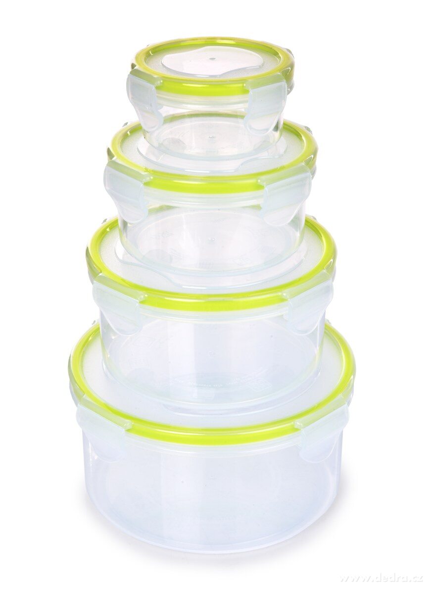 CVAK&CVAK, sada 4 hermetických dóz na potraviny se silikonovým těsněním, 100 + 290 + 600 + 1150 ml – náhled 2 | Grand Móda