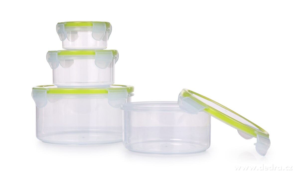 CVAK&CVAK, sada 4 hermetických dóz na potraviny se silikonovým těsněním, 100 + 290 + 600 + 1150 ml – náhled 6 | Grand Móda
