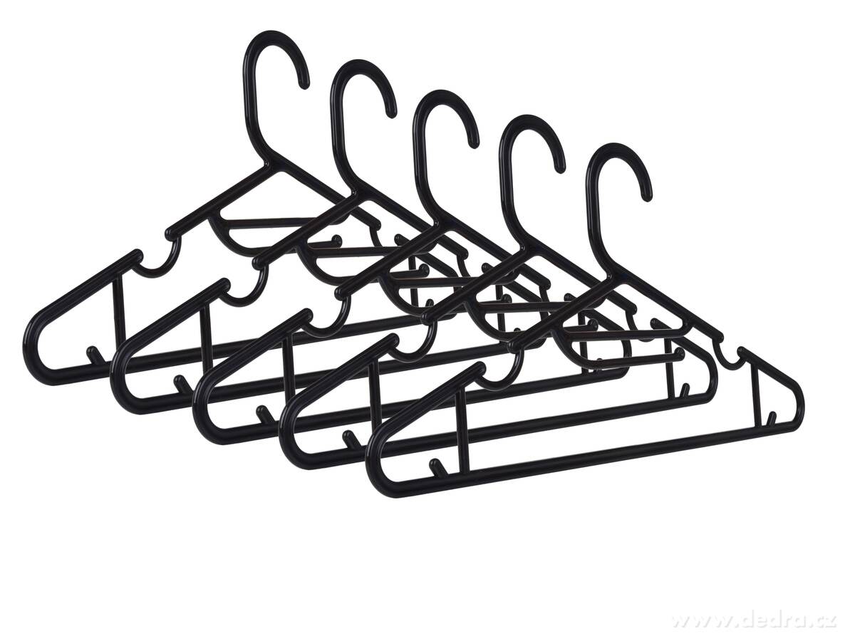 5 ks černé plastové ramínko – náhled 2 | Grand Móda