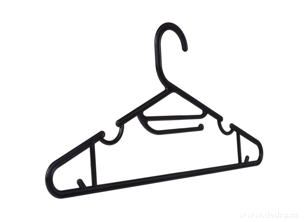 5 ks černé plastové ramínko – náhled 5 | Grand Móda