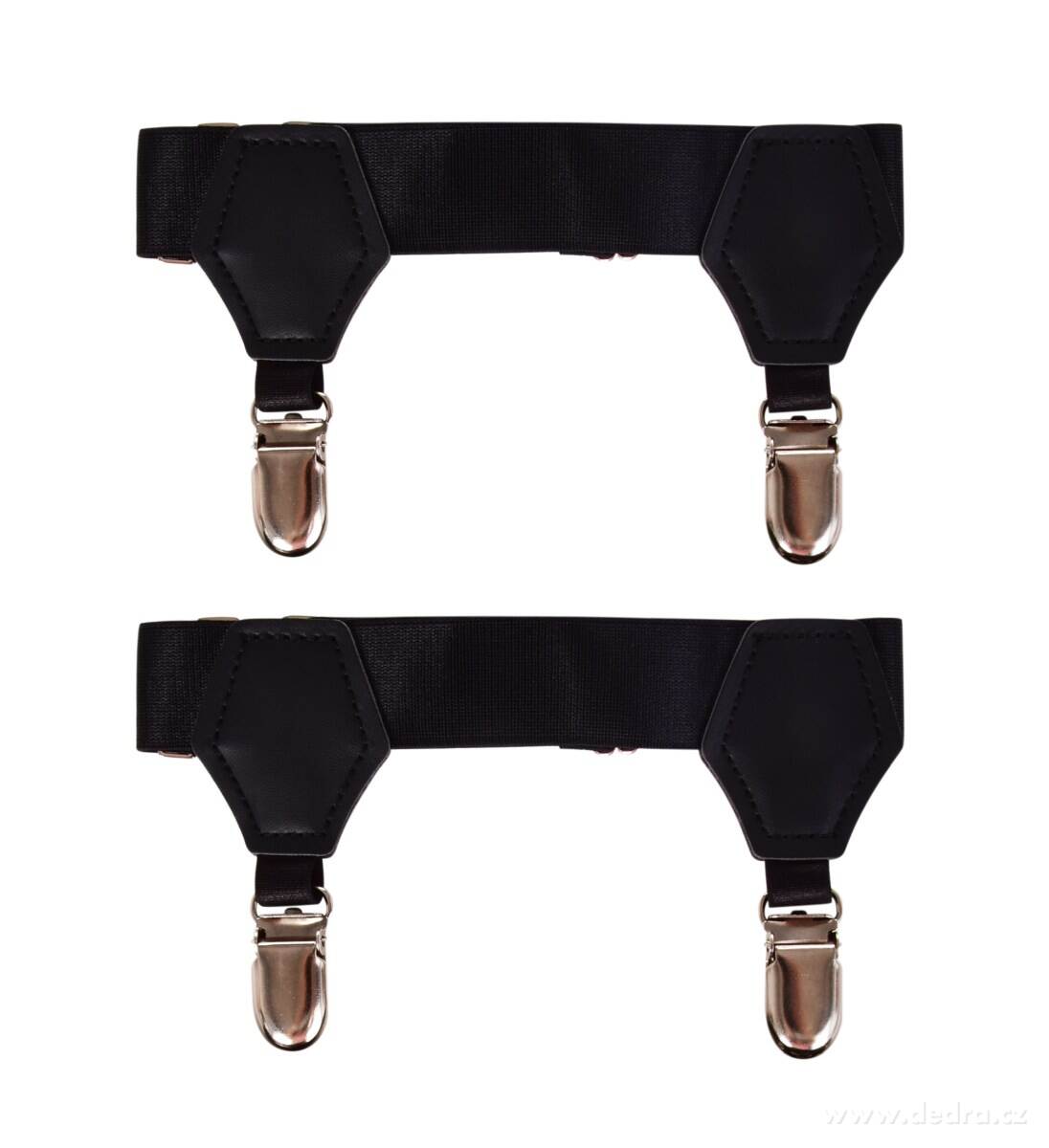 2 ks ponožkové podvazky k obleku - kšandy s upínacími klipy – náhled 4 | Grand Móda