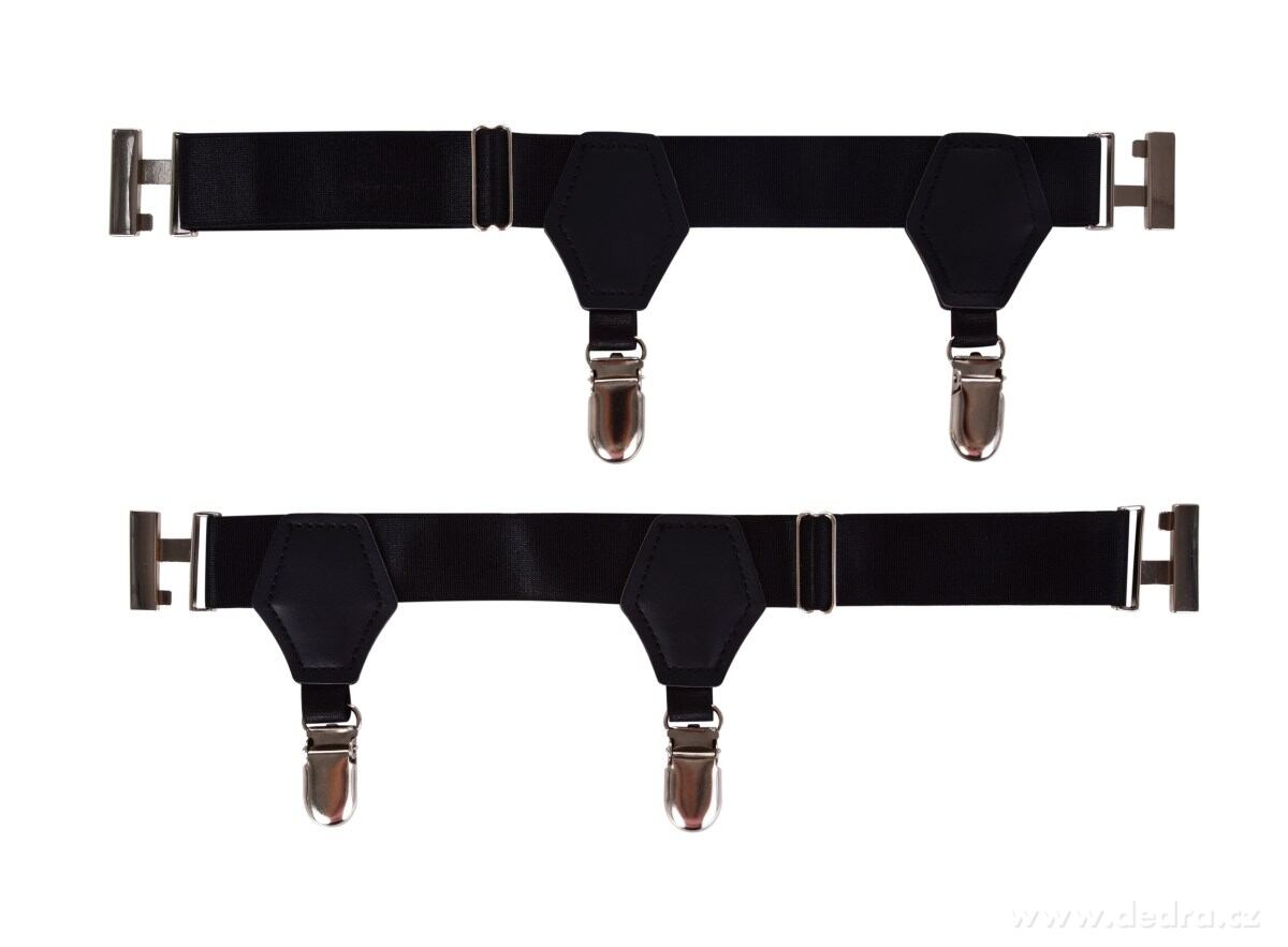 2 ks ponožkové podvazky k obleku - kšandy s upínacími klipy – náhled 5 | Grand Móda