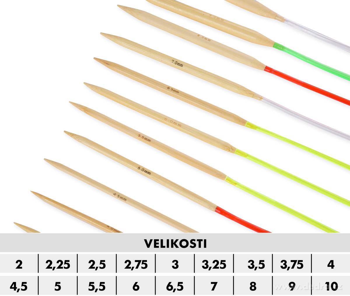 18 ks sada kruhových bambusových jehlic GoEco® – náhled 2 | Grand Móda