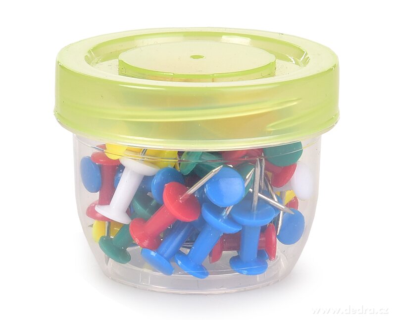 OFFICE, 50 ks připínáčků, pro nástěnky, korkové tabule & plánovače